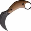 Best deal 👏 Bastinelli Creations B.A.K. BAS213BC, 3.25" N690 Stonewashed Black Karambit Blade, Tan G-10 Handle, Black Kydex Sheath ✨