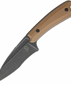 Wholesale 🎁 Bastinelli Creations SIN Fixed Blade BAS215C, 3.5" N690Co Black Stonewashed Blade, Coyote Brown Milled G-10 Handle, Kydex Sheath 😍