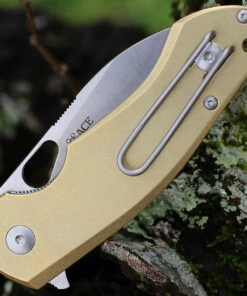 Flash Sale 🔔 GiantMouse ACE Biblio - Brass (2.9" M390 Satin) BIBLIO-BRASS 🛒 -Automatic Knives shop BIBLIO BRASS.2 82506.1643841499