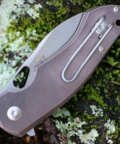 Best deal 🧨 GiantMouse ACE Biblio Flipper, 2.9" M390 Stonewash Drop Point Blade, Bronze Handle w/Natural Micarta inlay 🔥 -Automatic Knives shop BIBLIO BRZ NAT INLAY.2 31360.1643823559