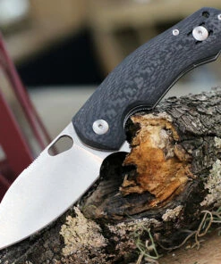 Brand new 🔥 GiantMouse ACE Biblio Flipper, 2.875" M390 Satin Plain Blade, Carbon Fiber Handle ⭐