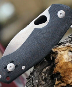 Brand new 🔥 GiantMouse ACE Biblio Flipper, 2.875" M390 Satin Plain Blade, Carbon Fiber Handle ⭐ -Automatic Knives shop BIBLIO CF SATIN 10545.1615919633