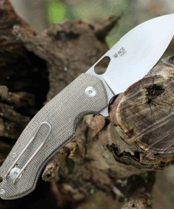 Wholesale 🔥 GiantMouse ACE Biblio Flipper M390 Stonewashed Green Canvas Micarta 👍 -Automatic Knives shop BIBLIO GRN 89997.1627932780