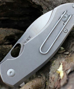 Cheapest ✔️ GiantMouse ACE Biblio Flipper, 2.9" Satin M390 Drop Point Blade, Titanium Handle 🧨 -Automatic Knives shop BIBLIO TI SATIN.2 33033.1611765756