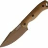 Flash Sale 🎁 Ka-Bar Becker (Ka Bar) BK18 Harpoon, 4.5" Brown Coated 1095 Cro-Van Carbon Steel Blade, Ultramid Handle ⭐