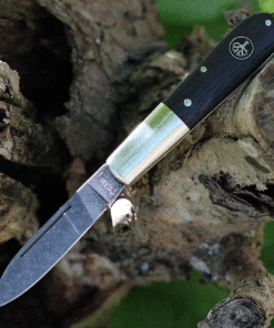 Wholesale ⭐ Boker Solingen Oak Tree Barlow 100503, 3.38" C75 Carbon Steel Polished Plain Blade, Bog Oak Wood Handles 🎁