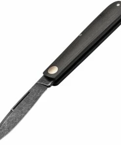 Outlet 🧨 Boker Solingen Prime Barlow 115942, 2.72" Black Carbon Steel Acid Washed Plain Blade, Green Micarta Handles 🔔