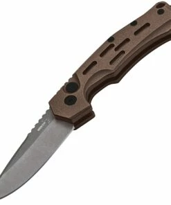 Discount ⌛ Boker Plus Thunder Storm Button Lock 01BO794N, 2.83" AUS-8 Plain Blade, Coyote Aluminum Handle ⌛
