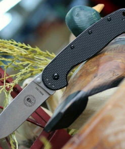 Cheap ❤️ ESEE Knives Esee Avispa Framelock SK5 Black BRK1303, 3.65" SK5 High Carbon Steel Plain Blade, Black Nylon Handles 👍