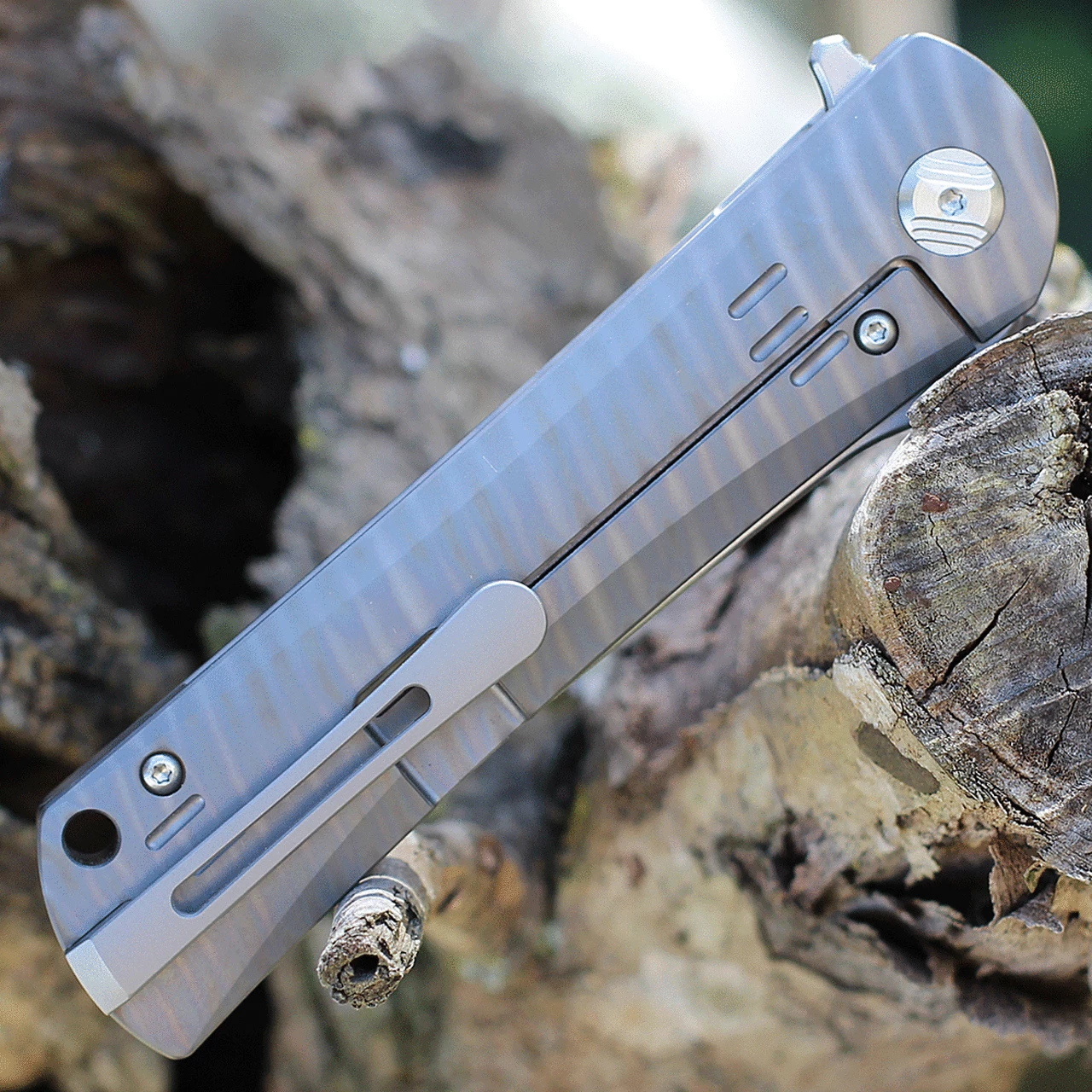 Best Sale 👍 Bestech Knives Kendo Framelock Stripe BTKT1903F, 3.7" S35VN Tanto Blade, Stonewash Titanium Handle 🛒 4 Best Sale 👍 Bestech Knives Kendo Framelock Stripe BTKT1903F, 3.7" S35VN Tanto Blade, Stonewash Titanium Handle 🛒 - Image 4