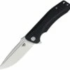 Hot Sale 😀 Bestech Mako BG27A Flipper Knife, 3.74" D2 Drop Point Blade, Milled Black G-10 Handle 💯