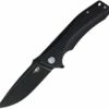 Discount 🎉 Bestech Mako BG27B Flipper Knife, 3.74" D2 Black Stonewashed Drop Point Blade, Milled Black G-10 Handle 🔔