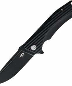 Discount 🎉 Bestech Mako BG27B Flipper Knife, 3.74" D2 Black Stonewashed Drop Point Blade, Milled Black G-10 Handle 🔔
