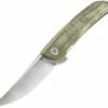 Brand new 💯 Bestech Knives Swift Folding Knife G30A-1, 3.5" D2 Satin Plain Blade, Green Canvas Micarta Handle ❤️