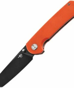 Best Sale ⌛ Bestech Knives Sledgehammer BG31A-2, 3" D2 Stonewashed Black Tanto Blade, Orange G-10 Handle 🧨