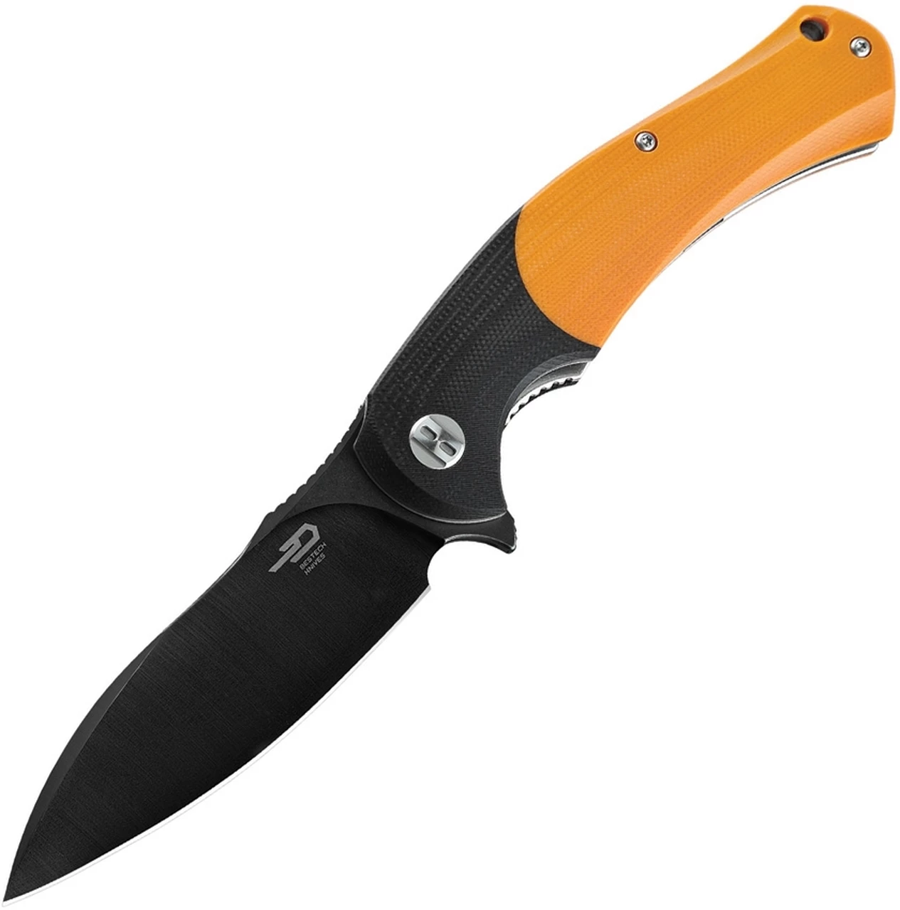 Coupon 🎉 Bestech Knives Penguin Flipper Knife BG32D, 3.6" D2 Black Stonewashed Plain Blade, Black & Orange G-10 Handle 🔔 1 Coupon 🎉 Bestech Knives Penguin Flipper Knife BG32D, 3.6" D2 Black Stonewashed Plain Blade, Black & Orange G-10 Handle 🔔