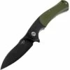 Cheapest 😀 Bestech Knives Penguin Flipper Knife BG32E, 3.6" D2 Black Plain Blade, Black & Green G-10 Handle 🌟