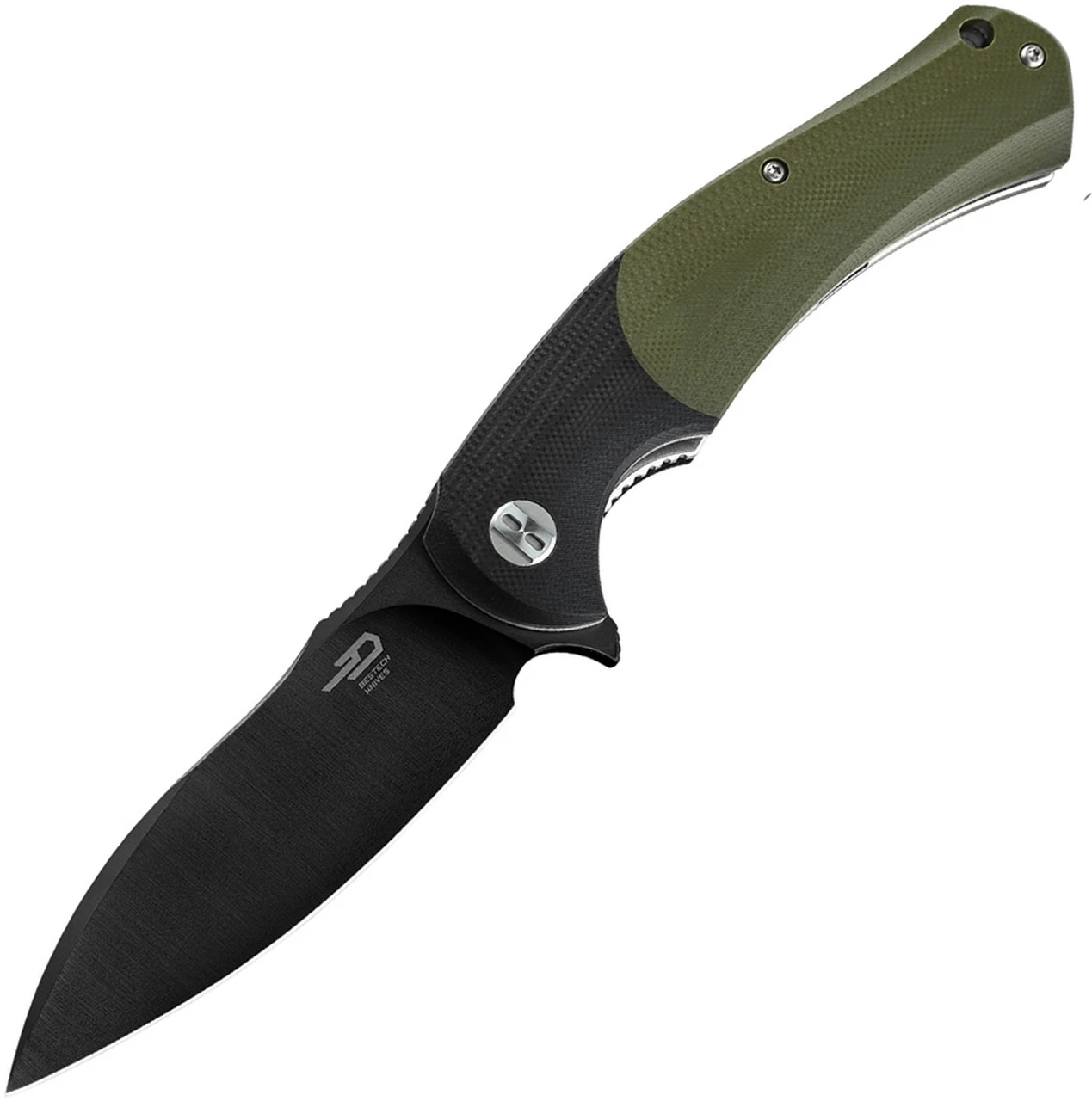 Cheapest 😀 Bestech Knives Penguin Flipper Knife BG32E, 3.6" D2 Black Plain Blade, Black & Green G-10 Handle 🌟 1 Cheapest 😀 Bestech Knives Penguin Flipper Knife BG32E, 3.6" D2 Black Plain Blade, Black & Green G-10 Handle 🌟