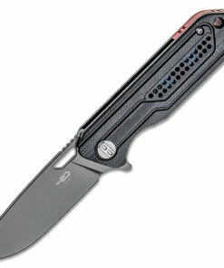 Deals 🛒 Bestech Knives Circuit BG35A-2, 3.25" K110 Gray Titanium Coated Drop Point Blade, Black Milled G-10 Handle 💯