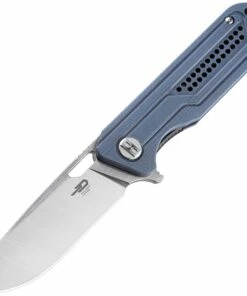 Best reviews of ⌛ Bestech Knives Circuit BG35B-1, 3.25" K110 Satin Drop Point Blade, Blue (Gray) Milled G-10 Handle 💯