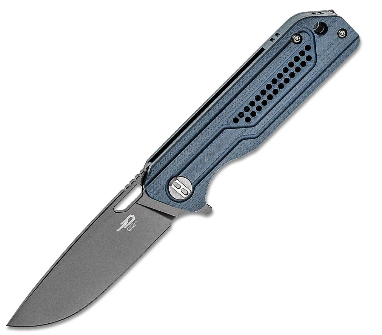 Discount 🎁 Bestech Knives Circuit BG35B-2, 3.25" K110 Gray Titanium Coated Drop Point Blade, Blue (Gray) Milled G-10 Handle ⭐ 1 Discount 🎁 Bestech Knives Circuit BG35B-2, 3.25" K110 Gray Titanium Coated Drop Point Blade, Blue (Gray) Milled G-10 Handle ⭐