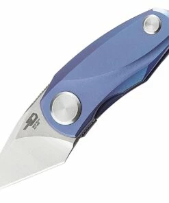 New 🌟 Boker Bestech Tulip Ball Lock 1912B, 1.25" Bohler M390 Kiridashi Blade, Blue Titanium Handle 🔔