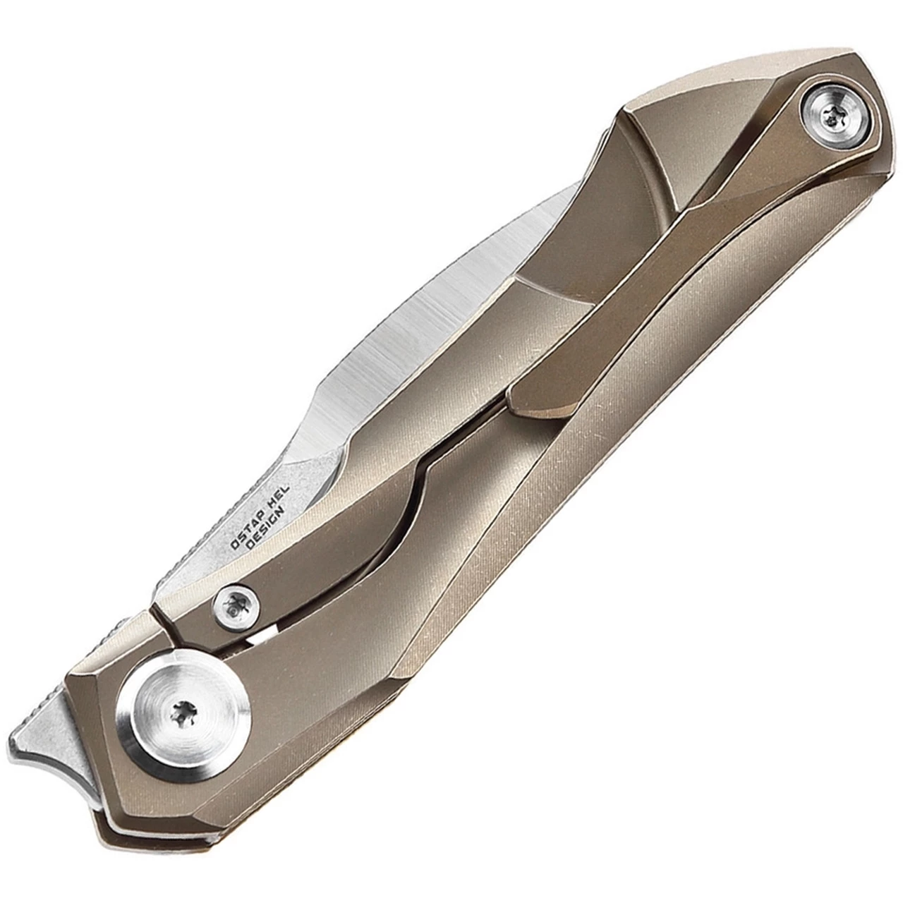 New ✔️ Bestech Knives Ivy BT2004B Flipper Knife, 3" S35VN Satin Hawkbill Blade, Bronze Titanium Handles ⌛ 2 New ✔️ Bestech Knives Ivy BT2004B Flipper Knife, 3" S35VN Satin Hawkbill Blade, Bronze Titanium Handles ⌛ - Image 2