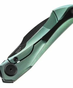 Cheapest ✔️ Bestech Knives Ivy BT2004E Flipper Knife, 3" S35VN Black Stonewashed Hawkbill Blade, Green Titanium Handles 🌟 -Automatic Knives shop BTKT2004E 1 81454.1603288617