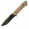 Best reviews of 🛒 Buck Knives Buck 104 Compadre Camp Knife, 4.5" 5160 Spring Steel Black Coated Blade, Natural Canvas Micarta Handle, Black Leather Sheath 🔥