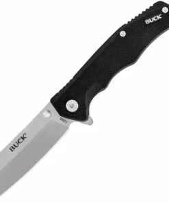 Wholesale ❤️ Buck Knives Trunk 0252BKS, 2.875" 7Cr Stainless Steel Satin Cleaver Blade, Black G-10 Handles 🔔