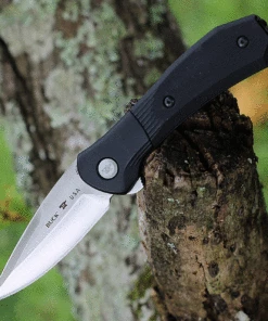 Best Pirce 🛒 Buck Knives Buck Paradigm Assisted Open Knife 590BKS-B, 3" S35VN Satin Plain Blade, Black Textured G-10 Handles 💯