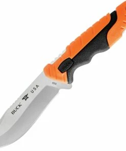 Deals ✔️ Buck Knives Buck 656 Orange Pursuit Pro Large Drop Point Fixed Blade, 4.5" S35VN Satin Drop Point Blade, Black & Orange Glass Filled Nylon Handle 🤩