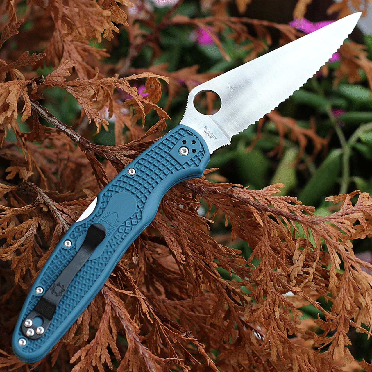 Cheapest 👏 Spyderco Knives Spyderco Police 4 Lightweight - Blue FRN (4.5" K390) CO7FS4K390 ⌛ 2 Cheapest 👏 Spyderco Knives Spyderco Police 4 Lightweight - Blue FRN (4.5" K390) CO7FS4K390 ⌛ - Image 2