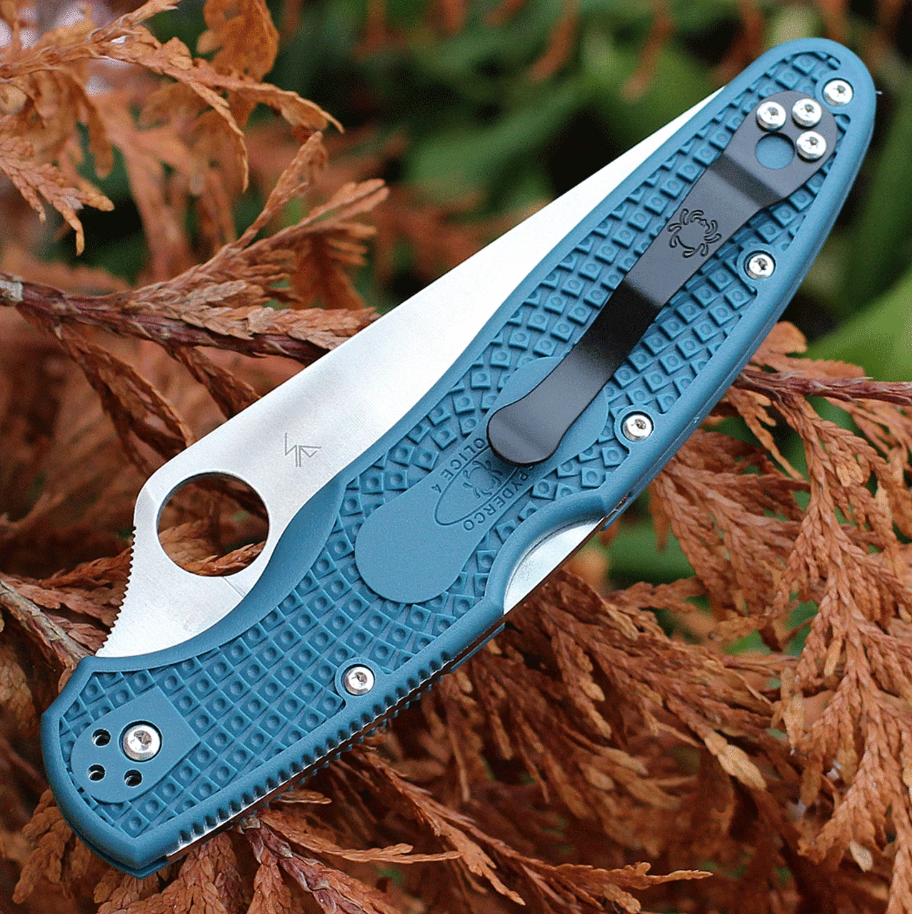 Cheapest 👏 Spyderco Knives Spyderco Police 4 Lightweight - Blue FRN (4.5" K390) CO7FS4K390 ⌛ 4 Cheapest 👏 Spyderco Knives Spyderco Police 4 Lightweight - Blue FRN (4.5" K390) CO7FS4K390 ⌛ - Image 4