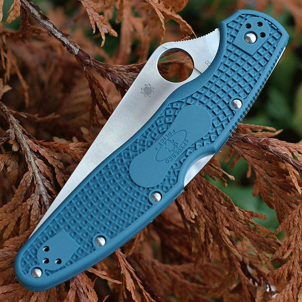 Cheapest 👏 Spyderco Knives Spyderco Police 4 Lightweight - Blue FRN (4.5" K390) CO7FS4K390 ⌛ 3 Cheapest 👏 Spyderco Knives Spyderco Police 4 Lightweight - Blue FRN (4.5" K390) CO7FS4K390 ⌛ - Image 3