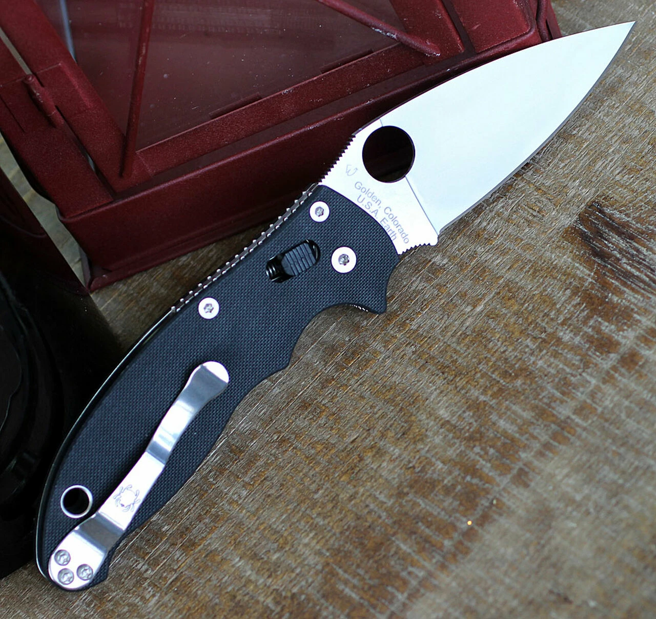 Budget ✔️ Spyderco Knives Spyderco C101GP2 Manix 2 G-10, 3.37" CPM S30V Plain Blade 🎁 2 Budget ✔️ Spyderco Knives Spyderco C101GP2 Manix 2 G-10, 3.37" CPM S30V Plain Blade 🎁 - Image 2