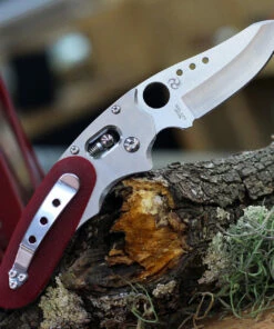 Cheap ❤️ Spyderco Knives Spyderco Viele Phoenix Red Sprint Run C114GPRD, 3.05 Satin VG-10 Plain Blade, G-10 Handle 🛒 -Automatic Knives shop C114GPRD.4 81335.1615412078