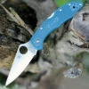 Cheap 🌟 Spyderco Knives Spyderco Delica K390 Lightweight C11FPK390, 2.90" K390 Steel Plain Blade, Blue FRN Handle 🎉