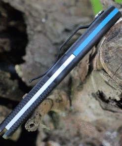 Hot Sale 💯 Spyderco Knives Spyderco Delica Thin Blue Line 2.90" Satin Black FRN C11FBKBL 🎉 -Automatic Knives shop C11FPSBKBL.2 15994.1626886025