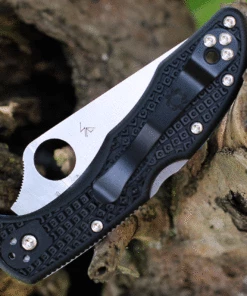 Hot Sale 💯 Spyderco Knives Spyderco Delica Thin Blue Line 2.90" Satin Black FRN C11FBKBL 🎉 -Automatic Knives shop C11FPSBKBL.3 96345.1626886025