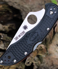 New 💯 Spyderco Knives Spyderco Delica Thin Red line 2.90" Satin Black FRN C11FBKRD 😀 -Automatic Knives shop C11FPSBKRD.4 90611.1626812945