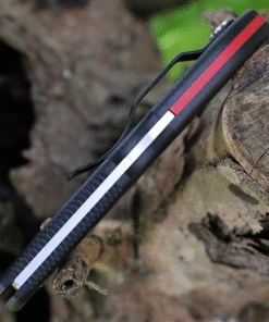 New 💯 Spyderco Knives Spyderco Delica Thin Red line 2.90" Satin Black FRN C11FBKRD 😀 -Automatic Knives shop C11FPSBKRD 54728.1626812945