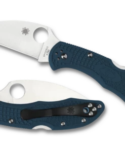 Flash Sale 🧨 Spyderco Knives Spyderco Delica 4 Wharncliffe C11FPWK390, 2.87" K390 Satin Plain Blade, Blue FRN Handle 😀
