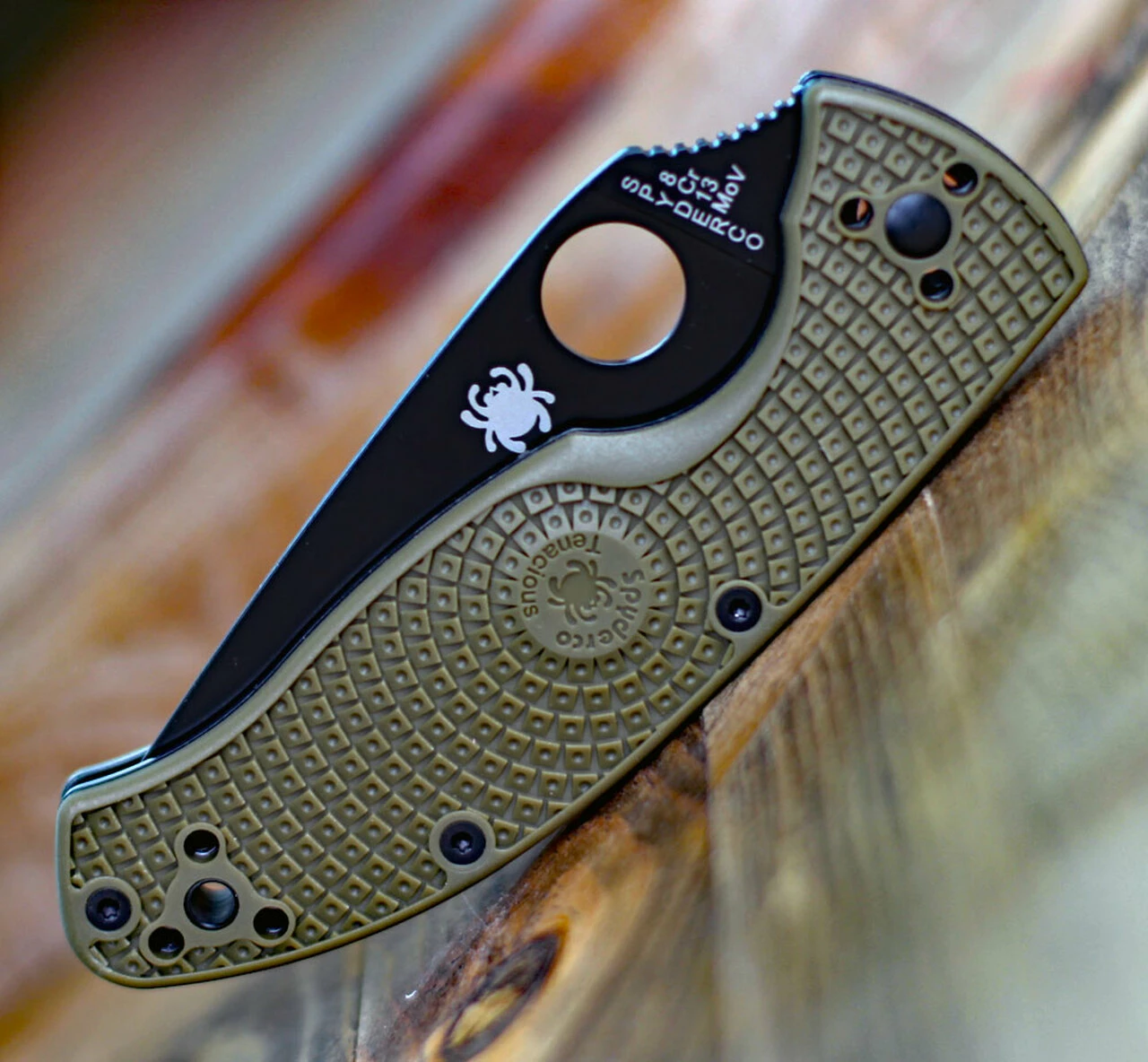 Promo 🤩 Spyderco Knives Spyderco Tenacious Lightweight C122PODBK, 3.39" 8Cr13MoV Black Plain Blade, OD Green FRN Handle 🔥 3 Promo 🤩 Spyderco Knives Spyderco Tenacious Lightweight C122PODBK, 3.39" 8Cr13MoV Black Plain Blade, OD Green FRN Handle 🔥 - Image 3