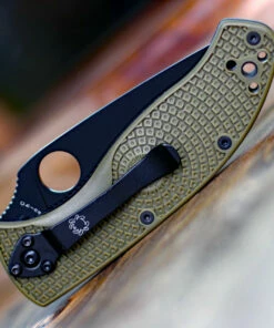 Wholesale 😀 Spyderco Knives Spyderco Tenacious Lightweight C122PSODBK, 3.39" 8Cr13MoV Black Partially Serrated Blade, OD Green FRN Handle 😀 -Automatic Knives shop C122OD 07453.1610465317