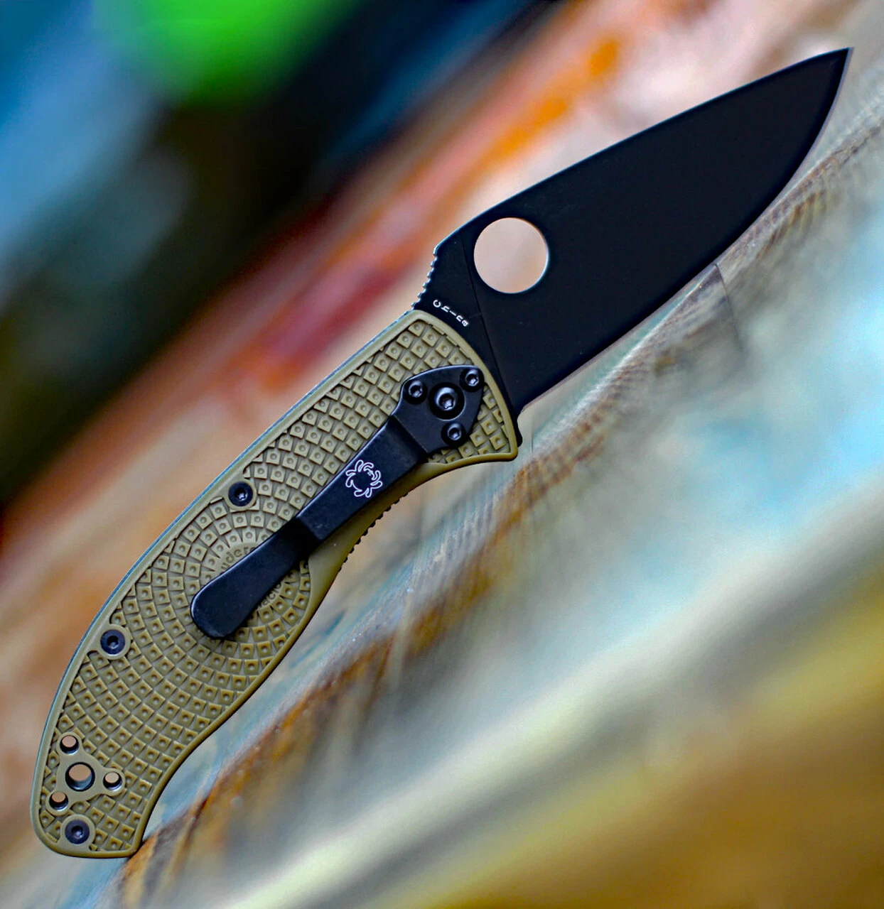 Promo 🤩 Spyderco Knives Spyderco Tenacious Lightweight C122PODBK, 3.39" 8Cr13MoV Black Plain Blade, OD Green FRN Handle 🔥 2 Promo 🤩 Spyderco Knives Spyderco Tenacious Lightweight C122PODBK, 3.39" 8Cr13MoV Black Plain Blade, OD Green FRN Handle 🔥 - Image 2