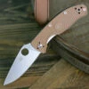 Flash Sale 😍 Spyderco Knives Spyderco Tenacious Lightweight, C122PTN 3.39" 8Cr13MoV Plain Blade, Tan FRN Handle ✨