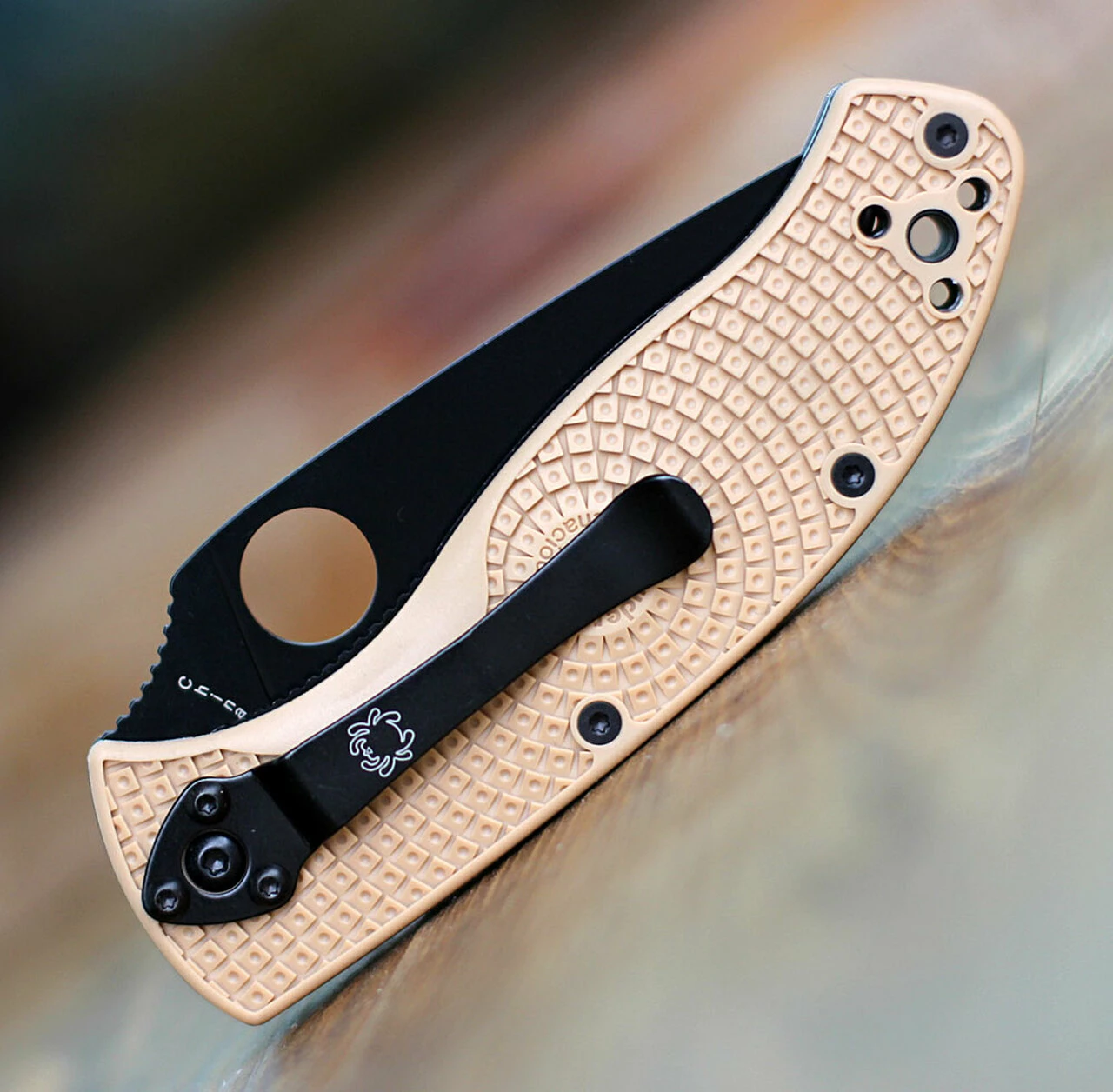 Best deal 🌟 Spyderco Knives Spyderco Tenacious Lightweight, C122PTNBK, 3.39" 8Cr13MoV Plain Black Blade, Tan FRN Handle ✨ 4 Best deal 🌟 Spyderco Knives Spyderco Tenacious Lightweight, C122PTNBK, 3.39" 8Cr13MoV Plain Black Blade, Tan FRN Handle ✨ - Image 4