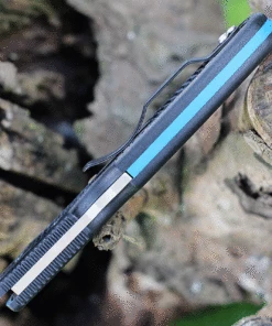 Flash Sale 👏 Spyderco Knives Spyderco Rescue Thin Blue Line 3.57" Satin Black FRN C14FBKBL3 🧨 -Automatic Knives shop C14FSBKBL3.1 28372.1626810151