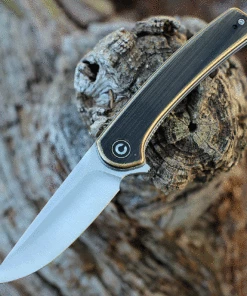 Discount ❤️ CIVIVI Knives CIVIVI Mini Asticus - Black Rubbed Brass (3.25"Satin) C19026B-2 🧨